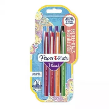 Filzstift Papermate Flair Medium Mehrfarbig 8 Stück