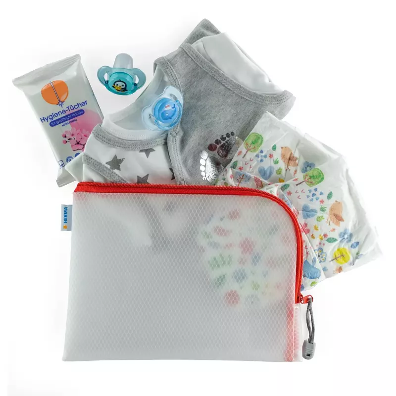 Hard pencil case HERMA 20008 Red Transparent