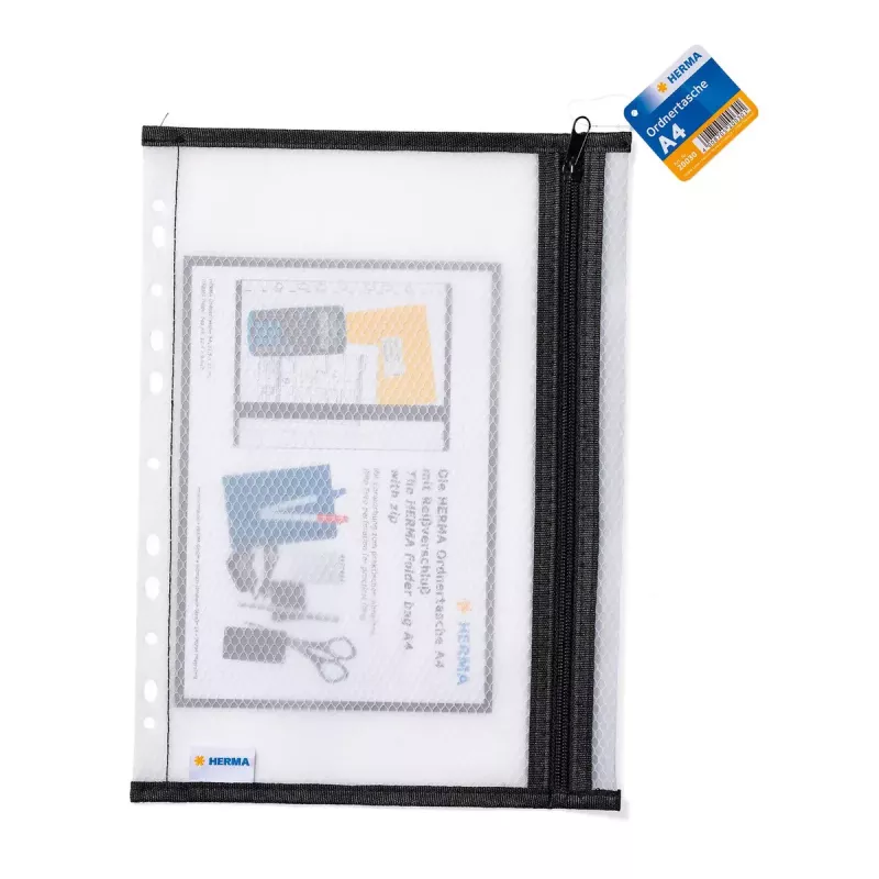 Sichttasche HERMA A4 schwarz EVA-Material 230x320mm