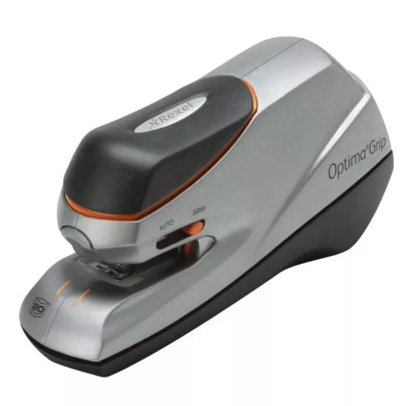 Rexel Optima Grip Elektrohefter EU, 20 Blatt, Schwarz, Silber, 449,5 g, 147 mm, 200 mm, 88 mm
