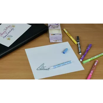 Marker WEDO 252 700699 6 Stück Schwarz Blau Grün Magenta Lila Gelb