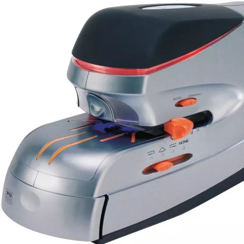 Rexel Optima 70 Elektrohefter EU, 70 Blatt, Schwarz, Silber, 2,37 kg, 215 mm, 400 mm, 172 mm