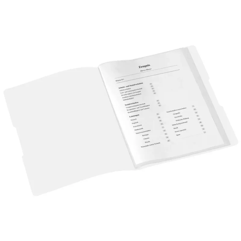 Aktenmappe Herlitz Zeugnisse Polypropylen (PP) Weiß A4