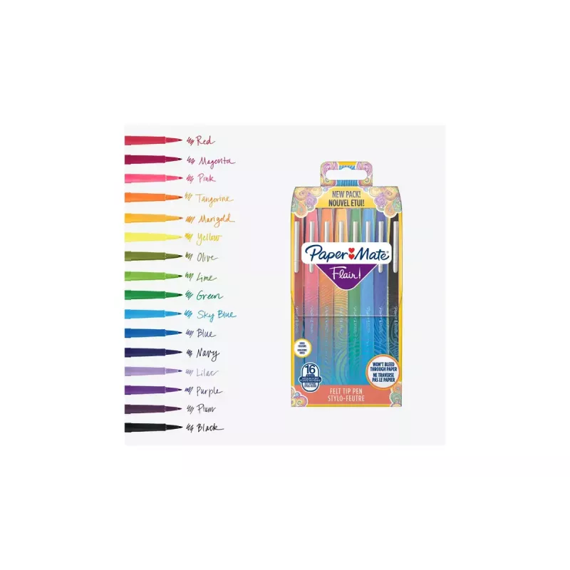Filzstift Medium Papermate Flair Mehrfarbig 16 Stk.