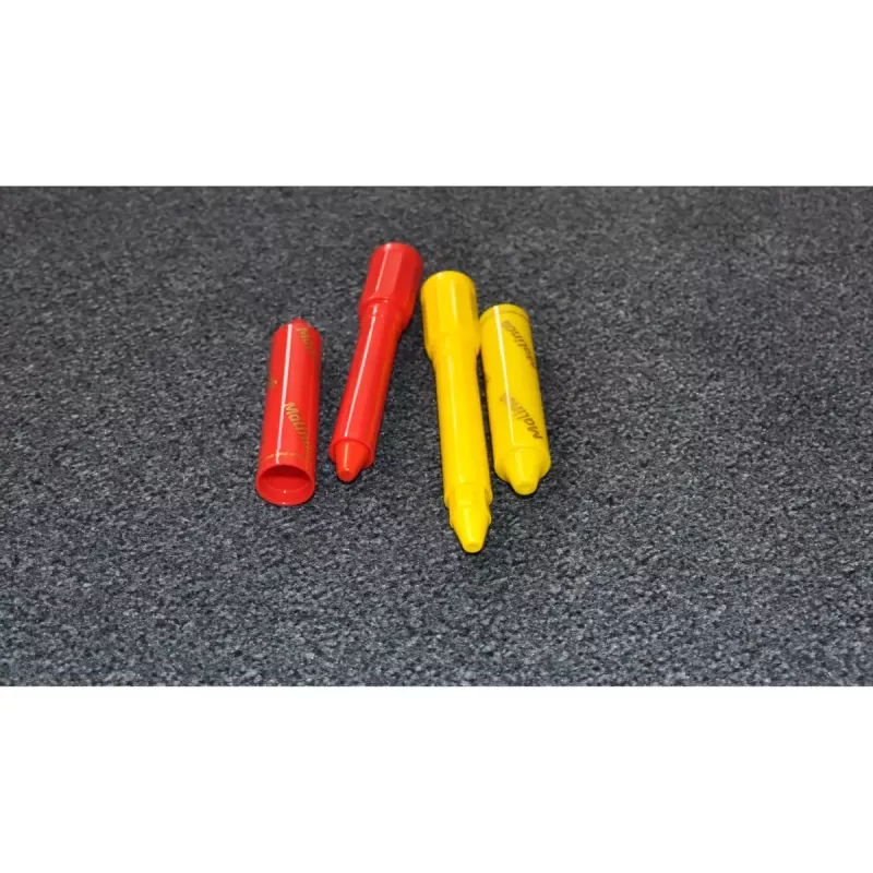 Crayon Malinos 301036 6 Stück Mehrfarbig Schwarz Blau Grün Rot Violett Gelb