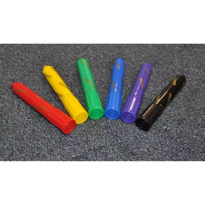 Crayon Malinos 301036 6 Stück Mehrfarbig Schwarz Blau Grün Rot Violett Gelb
