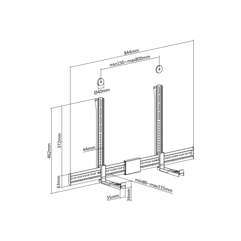 Soundbar-Halterung Equip Universal-Soundbar-Halterung