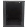 Intellinet 19-Zoll-Netzwerkschrank – Wandmontage (zweiteiliger aufklappbarer Ausschwenkrahmen), 15HE, 550 mm tief, Schwarz, montiert, max. 30 kg, schwenkt für Zugang zur Rückseite bei Wandmontage aus, 19 Zoll, nutzbare Tiefe 425 mm, Teile für Wandmontage nicht im Lieferumfang