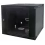Intellinet 19-Zoll-Netzwerkschrank – Wandmontage (zweiteiliges Schwenkgehäuse), 15 HE, 450 mm tief, Schwarz, zerlegt, max. 30 kg, schwenkbar für Zugang zur Schrankrückseite bei Wandmontage, 19 Zoll, nutzbare Tiefe 235 mm, Teile für Wandmontage nicht enthalten