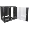 Intellinet 19 Zoll Netzwerkschrank - Wandmontage (Standard), 15HE, 600 mm tief, Schwarz, zerlegt, max. 60 kg, Metall- & Glastür, Rückwand, abnehmbare Seiten, auch für Tisch- oder Bodenaufstellung geeignet, nutzbare Tiefe 410 mm, Wandmontageteile nicht im Lieferumfang