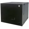 Intellinet 19-Zoll-Netzwerkschrank – Wandmontage (zweiteiliger Schwenkrahmen), 9 HE, 600 mm tief, schwarz, zerlegt, max. 30 kg, ausschwenkbar für Zugang zur Rückseite bei Wandmontage, 19 Zoll, nutzbare Tiefe 385 mm, Wandmontageteile nicht enthalten