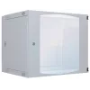 Intellinet 19-Zoll-Netzwerkschrank – Wandmontage (zweiteiliger ausschwenkbarer Rahmen), 12HE, 450 mm tief, Grau, Flatpack, max. 30 kg, schwenkbar für Zugang zur Rückseite bei Wandmontage, nutzbare Tiefe 235 mm, Rack, Teile für Wandinstallation nicht enthalten