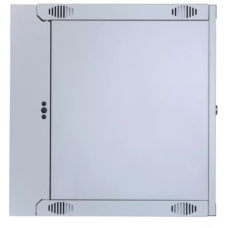 Intellinet 19-Zoll-Netzwerkschrank – Wandmontage (zweiteiliger ausschwenkbarer Rahmen), 12HE, 450 mm tief, Grau, Flatpack, max. 30 kg, schwenkbar für Zugang zur Rückseite bei Wandmontage, nutzbare Tiefe 235 mm, Rack, Teile für Wandinstallation nicht enthalten