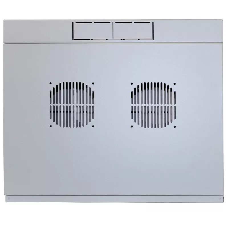 Intellinet 19-Zoll-Netzwerkschrank – Wandmontage (zweiteiliger ausschwenkbarer Rahmen), 12HE, 450 mm tief, Grau, Flatpack, max. 30 kg, schwenkbar für Zugang zur Rückseite bei Wandmontage, nutzbare Tiefe 235 mm, Rack, Teile für Wandinstallation nicht enthalten