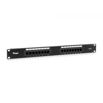 Equip 16-Port Cat.5e Ungeschirmtes Patchpanel, Schwarz