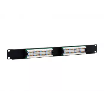 Equip 16-Port Cat.5e Ungeschirmtes Patchpanel, Schwarz