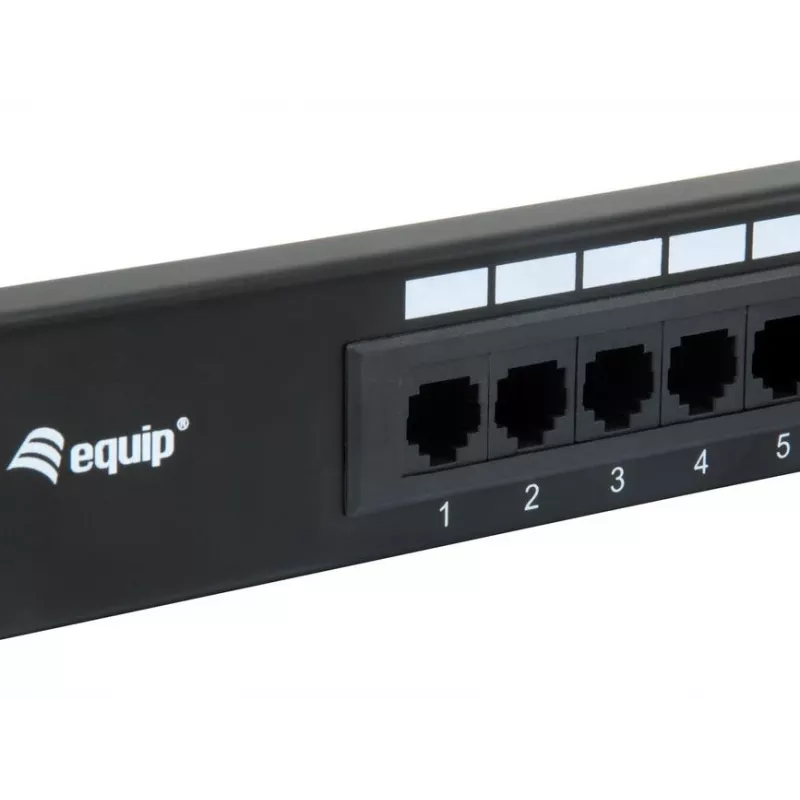 Equip 16-Port Cat.5e Ungeschirmtes Patchpanel, Schwarz