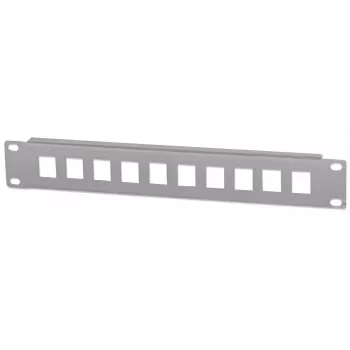 Intellinet Patch Panel, Blindabdeckung, 10 Zoll, 1HE, 10-Port, Grau, Rackmontage, 1HE, Grau