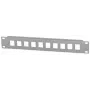 Intellinet Patch Panel, Blindabdeckung, 10 Zoll, 1HE, 10-Port, Grau, Rackmontage, 1HE, Grau