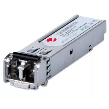 Intellinet Transceiver Modul optisch, Gigabit Fiber SFP Mini-GBIC, 1000Base-Lx (LC) Single-Mode-Port, 20 km, Wellenlänge 1310 nm, Ethernet, Glasfaser, MSA-konform, äquivalent zu Cisco GLC-LH-SM, drei Jahre Garantie