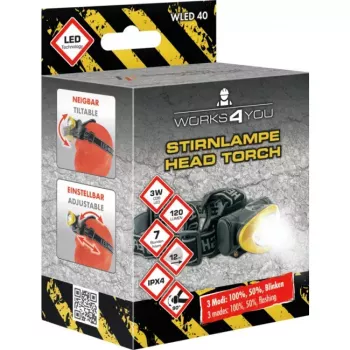 Stirnlampe Schwaiger WLED 40 Schwarz Gelb