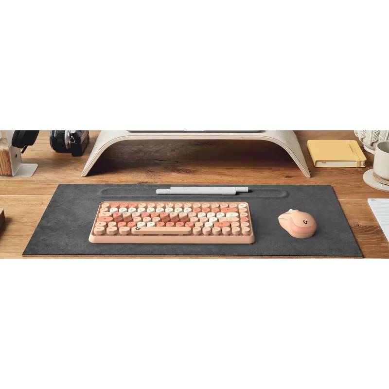 KeySonic KSKM-5200M-RF (DE) Tastatur Maus enthalten Büro RF Wireless QWERTZ Deutsch Beige, Braun, Pink