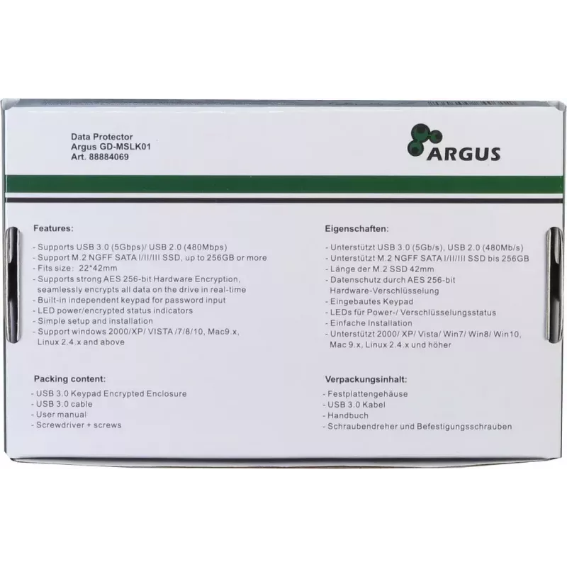 SSD-Gehäuse Inter-Tech GD-MSLK01
