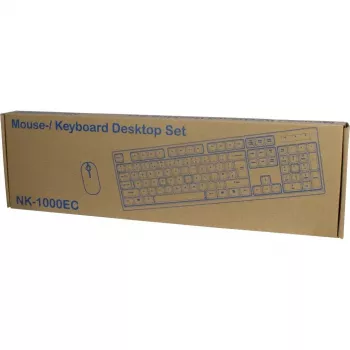 Tastatur Inter-Tech NK-1000EC Maus enthalten Büro USB QWERTY Schwarz