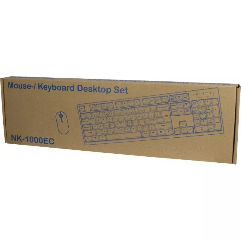 Tastatur Inter-Tech NK-1000EC Maus enthalten Büro USB QWERTY Schwarz