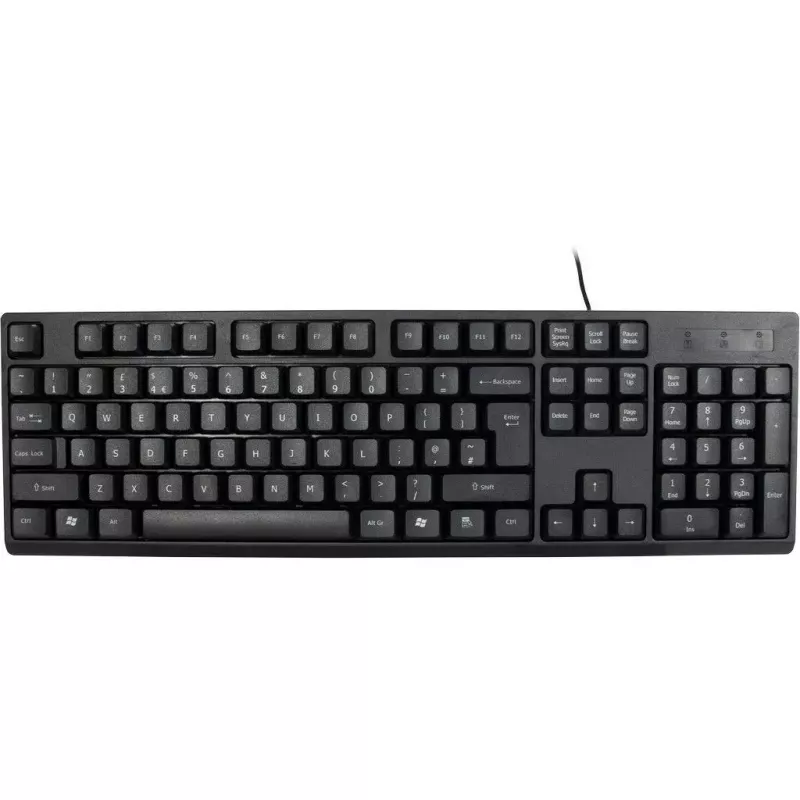 Tastatur Inter-Tech NK-1000EC Maus enthalten Büro USB QWERTY Schwarz