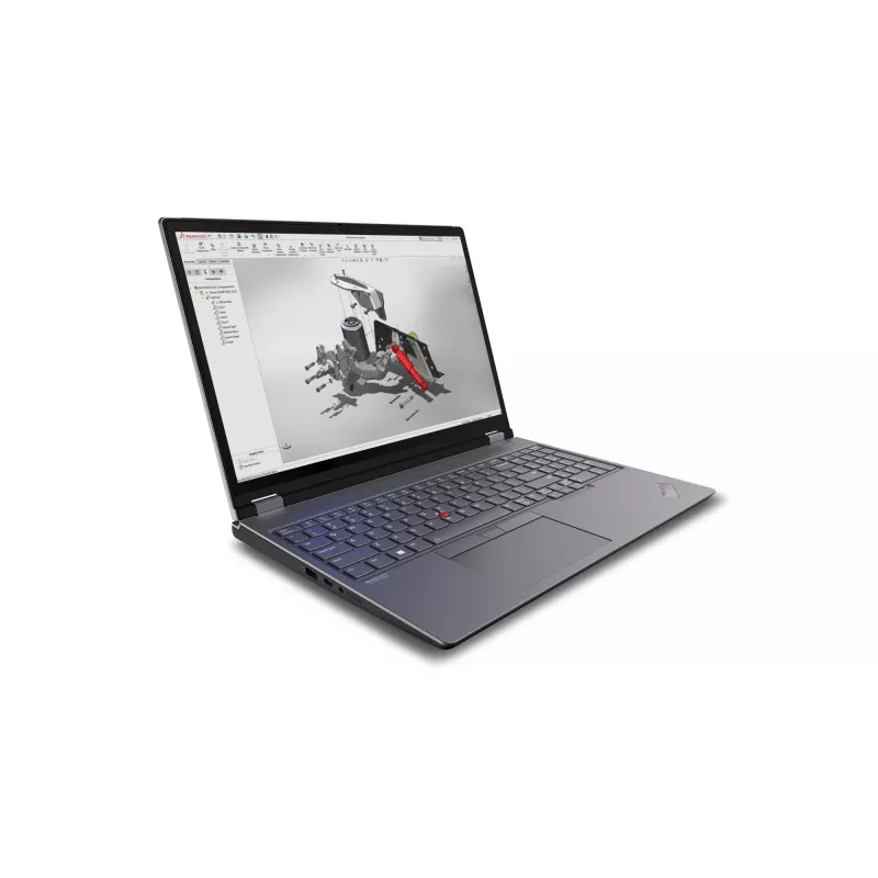 Lenovo ThinkPad P16 Gen 2 Intel® Core™ i7 i7-14700HX Mobile Workstation 40,6 cm (16 Zoll) WQXGA 32 GB DDR5-SDRAM 1 TB SSD NVIDIA RTX 2000 Ada Wi-Fi 6E (802.11ax) Windows 11 Pro Nordic Grau, Schwarz