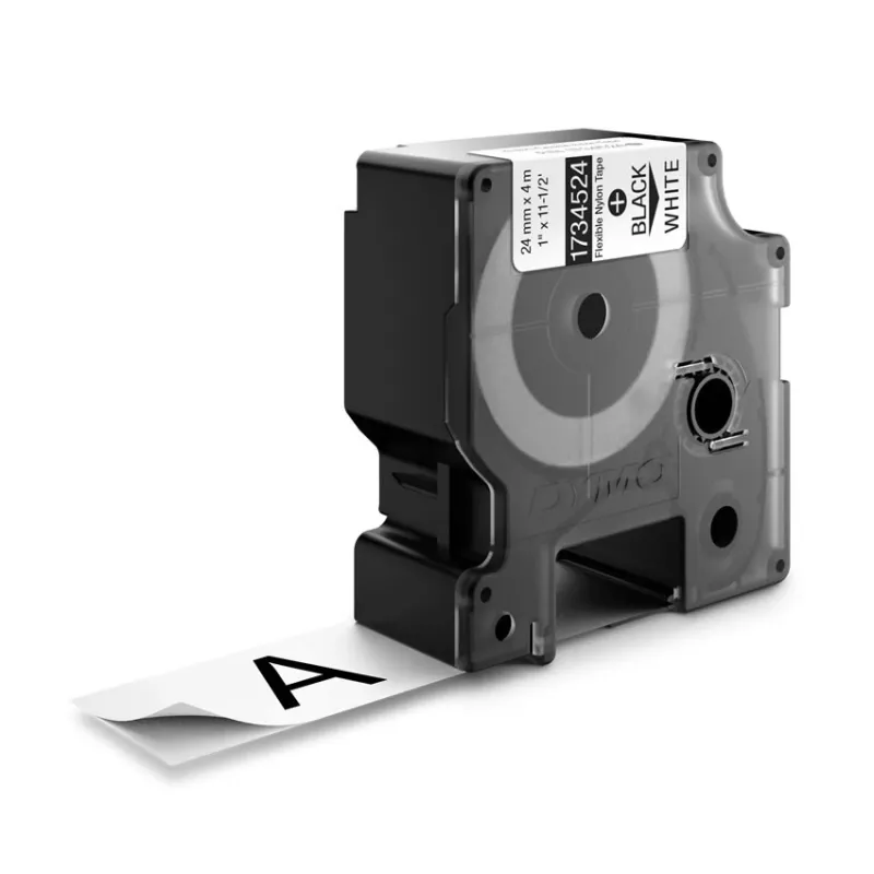 DYMO IND Flexible Nylon, Schwarz auf weiß, Mehrfarbig, Nylon, -10 - 80 °C, UL 969, DYMO