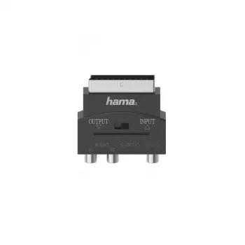 Hama 00205268 Videokabel-Adapter S-VHS 3 x RCA + SCART (21-polig) Schwarz