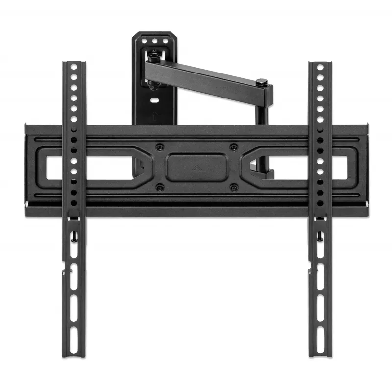 Manhattan Wandhalterung für TV & Monitore (Full Motion), Für Bildschirme von 32 Zoll bis 55 Zoll, VESA-Kompatibilität: alle zwischen 100x100 mm und 400x400 mm - überprüfen Sie die Abmessungen der vier Befestigungslöcher auf der Rückseite des Bildschirms, um sicherzustellen, dass sie passt, Max. 35 kg, Schwarz, Halterung
