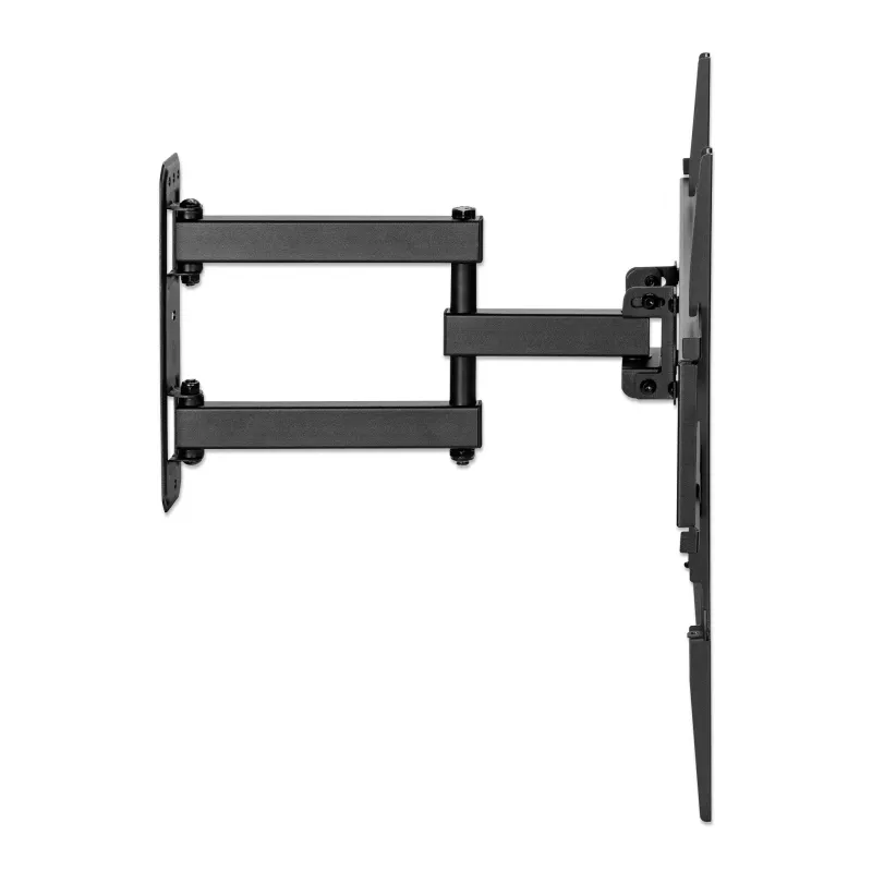 Manhattan Wandhalterung für TV & Monitore (Full Motion), Für Bildschirme von 32 Zoll bis 55 Zoll, VESA-Kompatibilität: alle zwischen 100x100 mm und 400x400 mm - überprüfen Sie die Abmessungen der vier Befestigungslöcher auf der Rückseite des Bildschirms, um sicherzustellen, dass sie passt, Max. 35 kg, Schwarz, Halterung
