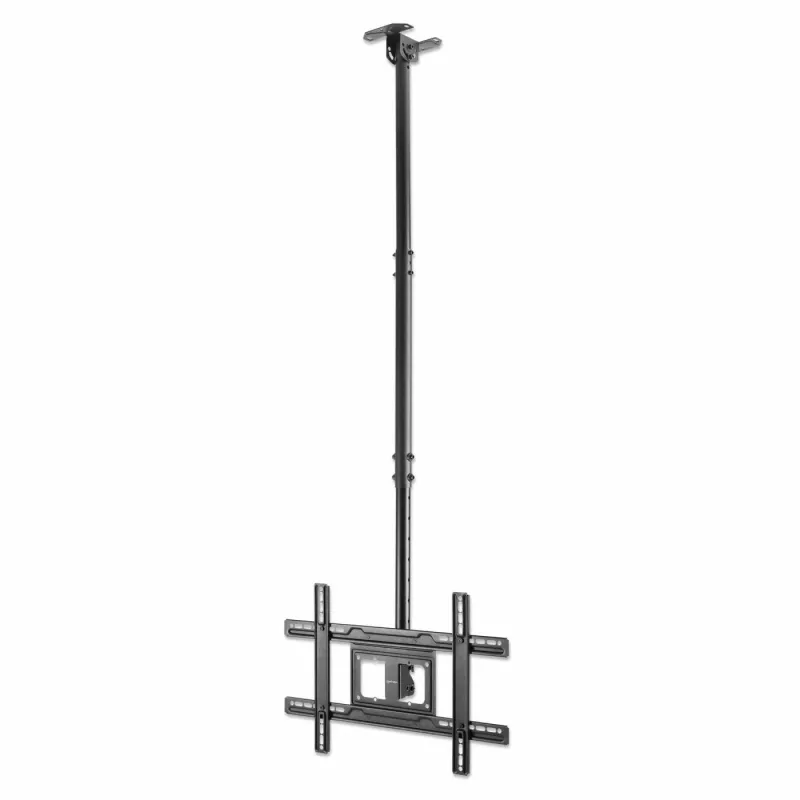 Manhattan Deckenhalterung für Fernseher und Monitore, Für Bildschirme: 37 bis 65 Zoll, Höhenverstellbar: 70–157 cm, VESA-Kompatibilität: alle zwischen 200x200 und 600x400 mm – prüfen Sie die Abmessungen der vier Befestigungslöcher auf der Bildschirmrückseite, um sicherzustellen, dass sie passt, Max. 50 kg, LFD, Halterung