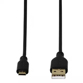 Hama 0,75m, USB2.0-A/USB2.0 Micro-B USB-Kabel USB A Micro-USB B Schwarz