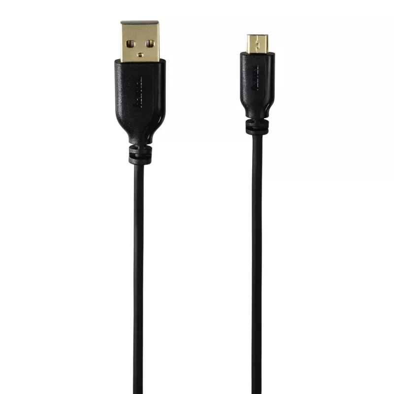 Hama 0,75m, USB2.0-A/USB2.0 Micro-B USB-Kabel USB A Micro-USB B Schwarz