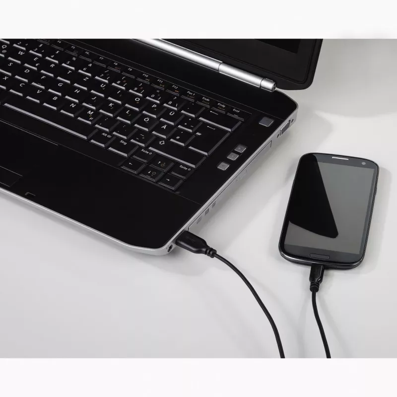 Hama 0,75m, USB2.0-A/USB2.0 Micro-B USB-Kabel USB A Micro-USB B Schwarz