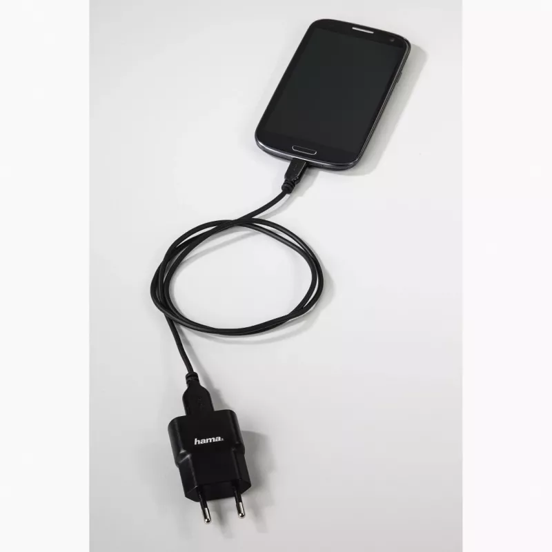 Hama 0,75m, USB2.0-A/USB2.0 Micro-B USB-Kabel USB A Micro-USB B Schwarz