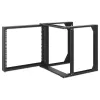 Intellinet 19-Zoll Wandmontage Open-Frame Netzwerkschrank, 9HE, Frontklappbarer Schwenkrahmen, flach verpackt, 2-Pfosten, 450 mm Tiefe, Schwarz RAL 9004