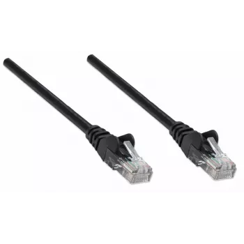 Intellinet Netzwerk-Patchkabel, Cat5e, 10 m, Schwarz, CCA, U/UTP, PVC, RJ45, vergoldete Kontakte, Knickschutz, Zugentlastung, lebenslange Garantie
