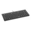Manhattan schlank Kabelgebundene USB-Minitastatur, 12 Multimedia-/Funktionstasten, integriertes 1,5 m USB-A-Kabel, kompaktes Low-Profile-Format, für PC und Laptop, Schwarz