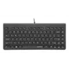 Manhattan schlank Kabelgebundene USB-Minitastatur, 12 Multimedia-/Funktionstasten, integriertes 1,5 m USB-A-Kabel, kompaktes Low-Profile-Format, für PC und Laptop, Schwarz