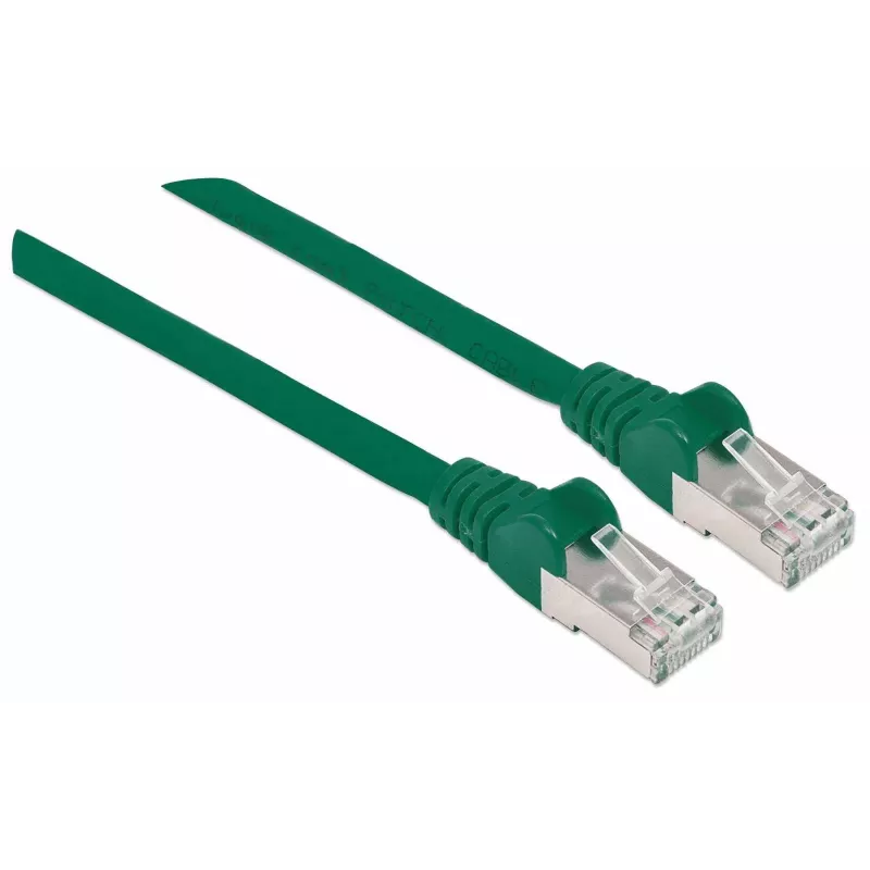 Intellinet Netzwerk-Patchkabel, Cat7-Kabel/Cat6A-Stecker, 1,5 m, Grün, Kupfer, S/FTP, LSOH/LSZH, PVC, RJ45, vergoldete Kontakte, rastnasenfrei, angespritzter Knickschutz, lebenslange Garantie