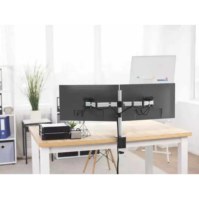 Monitorhalterung Durable 509523 27 Zoll Wandhalterung Silber Klemme 8 kg