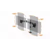 Monitorhalterung Durable 509523 27 Zoll Wandhalterung Silber Klemme 8 kg