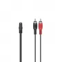 Hama 00205186 Audiokabel 0,1 m 2 x RCA 3,5 mm Schwarz, Rot
