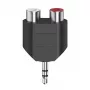 Hama 00205187 Kabeladapter 3,5mm auf 2 x RCA Schwarz Silber