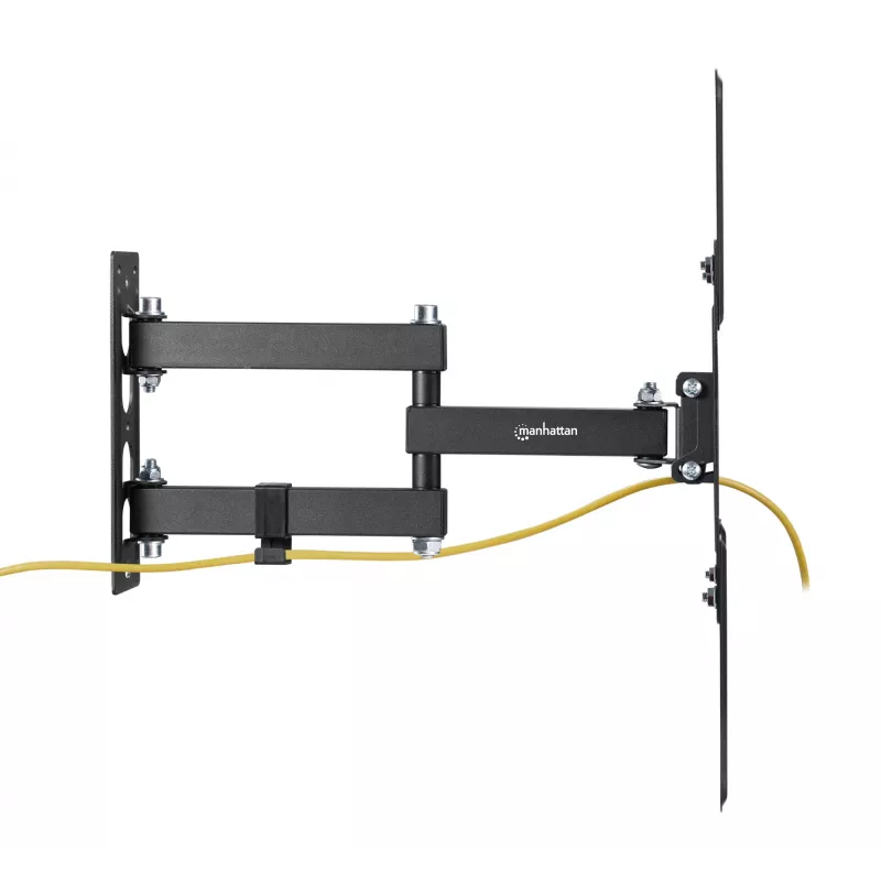 Manhattan Wandhalterung für TV & Monitore (Vollbeweglich), Für Bildschirme von 32 Zoll bis 55 Zoll, VESA-Kompatibilität: alles zwischen 100x100 mm und 400x400 mm – Überprüfen Sie die Abmessungen der vier Befestigungslöcher auf der Rückseite des Bildschirms, um sicherzustellen, dass es passt, Max. 30 kg, Schwarz, Halterung